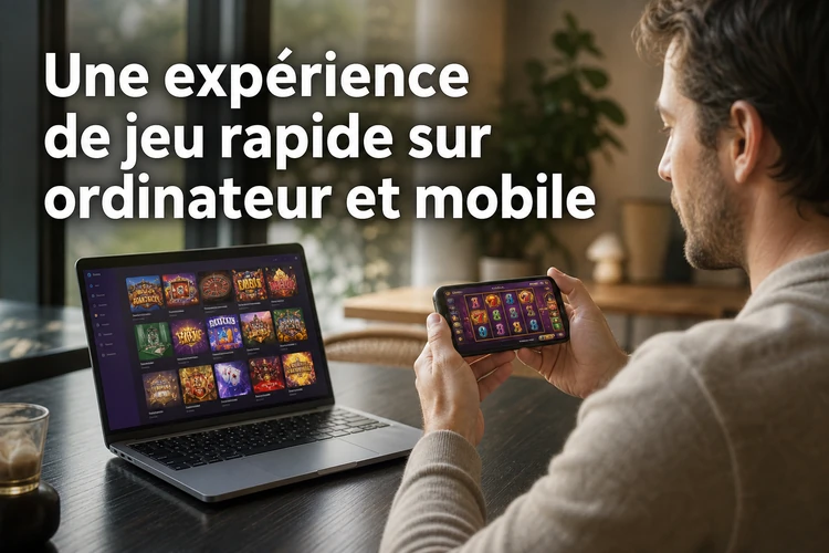 Une expérience de jeu rapide sur ordinateur et mobile