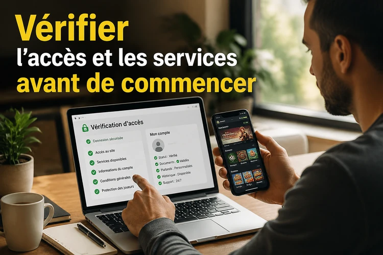 Vérifier l’accès et les services avant de commencer