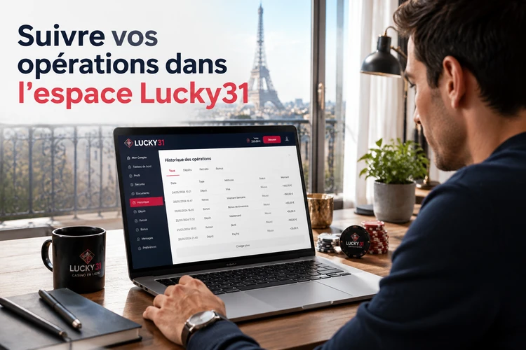 Suivre vos opérations dans l'espace Lucky31